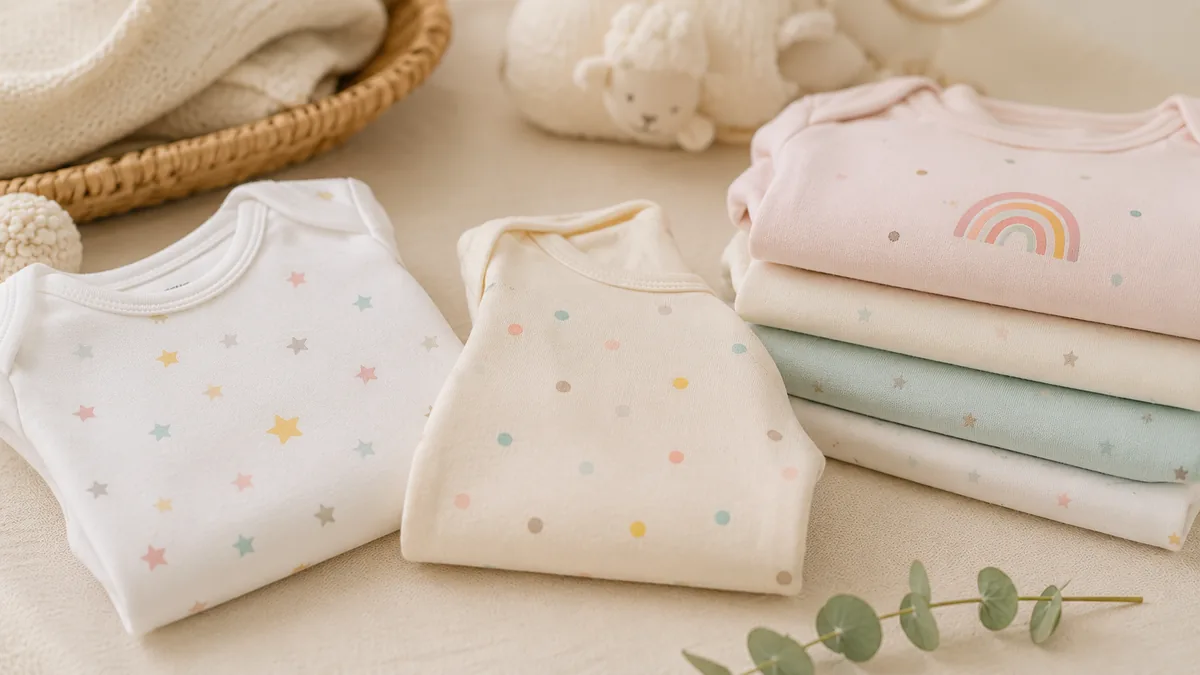 Body e tutine per neonati con stampe DTF colorate e sicure